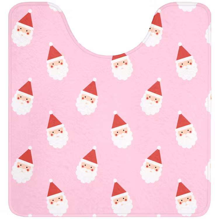 WC Mat - Kerstman - Kerst - Roze — 1