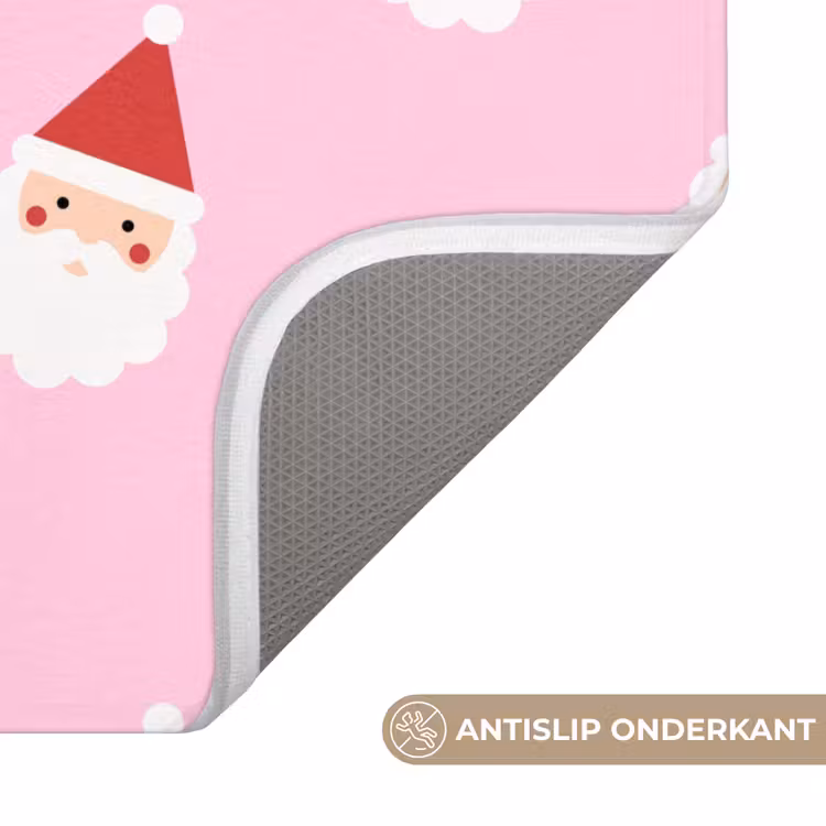 WC Mat - Kerstman - Kerst - Roze — 4