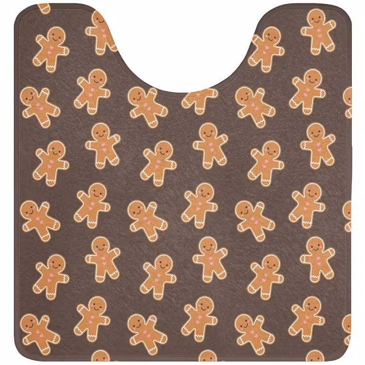 WC Mat - Peperkoek - Kerstmis - Bruin — 1