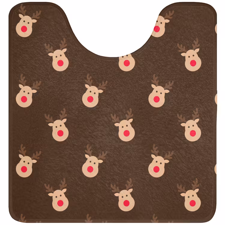 WC Mat - Rendieren - Kerst - Bruin — 1