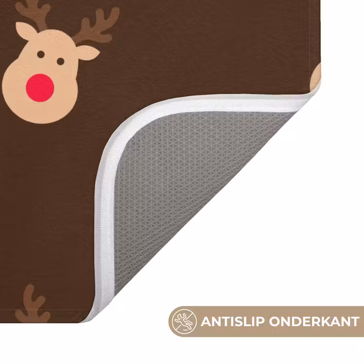 WC Mat - Rendieren - Kerst - Bruin — 4