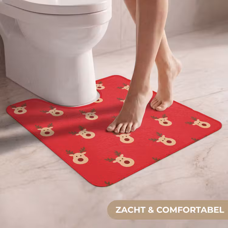 WC Mat - Rendieren - Kerst - Rood — 5