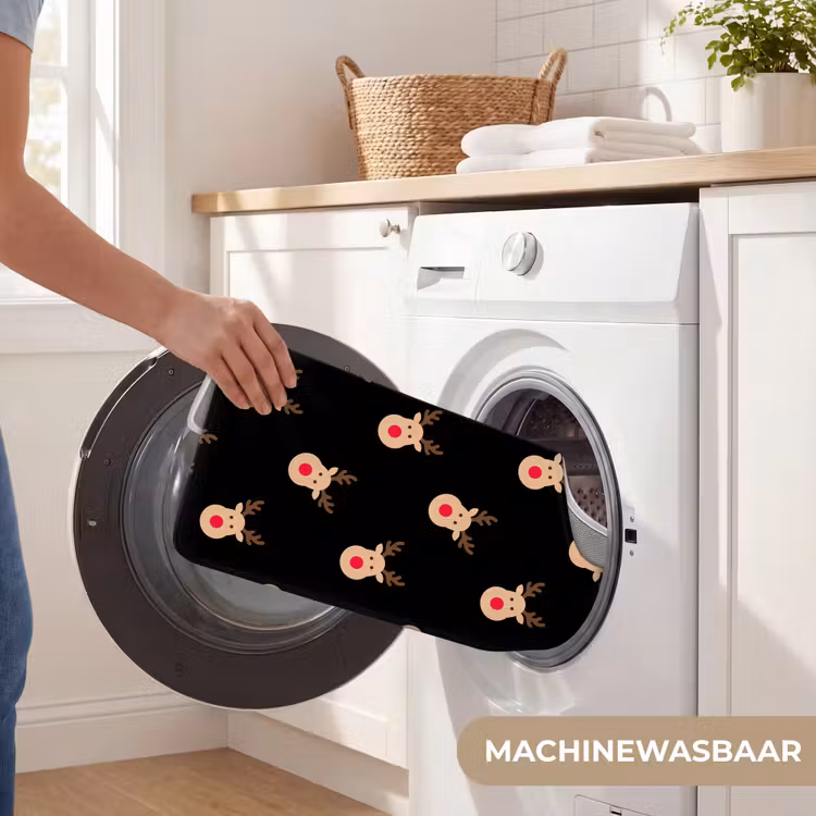 WC Mat - Rendieren - Kerst - Zwart — 6