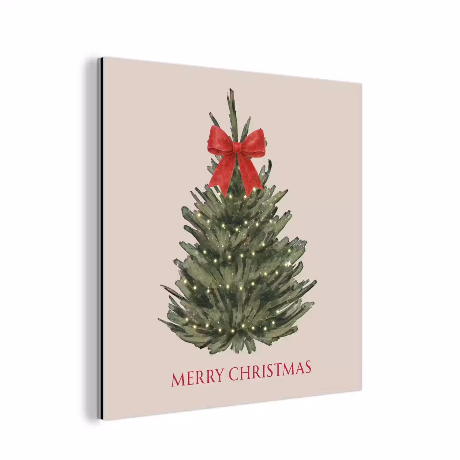 Aluminium schilderij - Tekst - Kerst - Kerstboom — 1