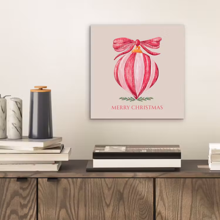 Aluminium schilderij - Kerst - Kerstbal - Tekst — 2