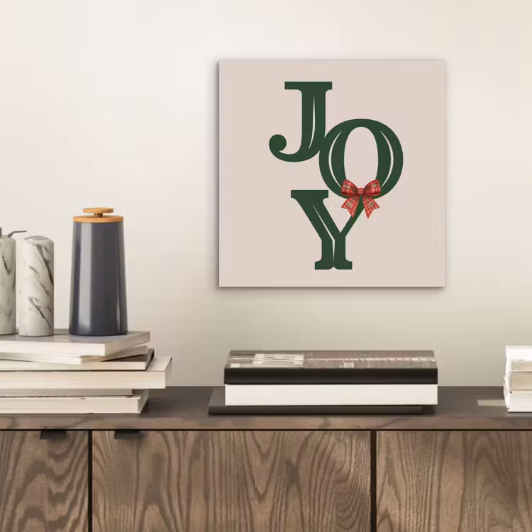 Aluminium schilderij - Tekst - Kerst - Groen — 2