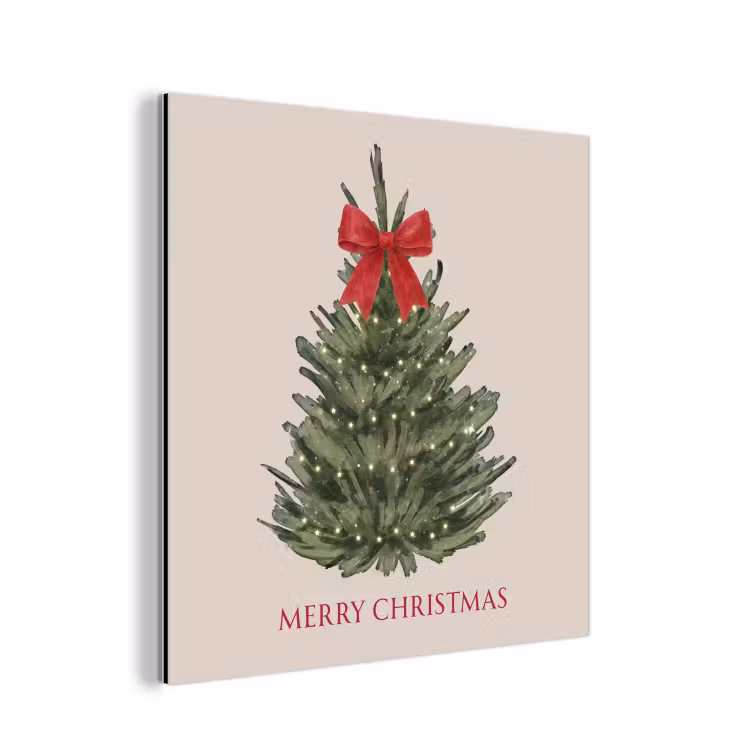 Aluminium schilderij - Tekst - Kerst - Kerstboom — 1