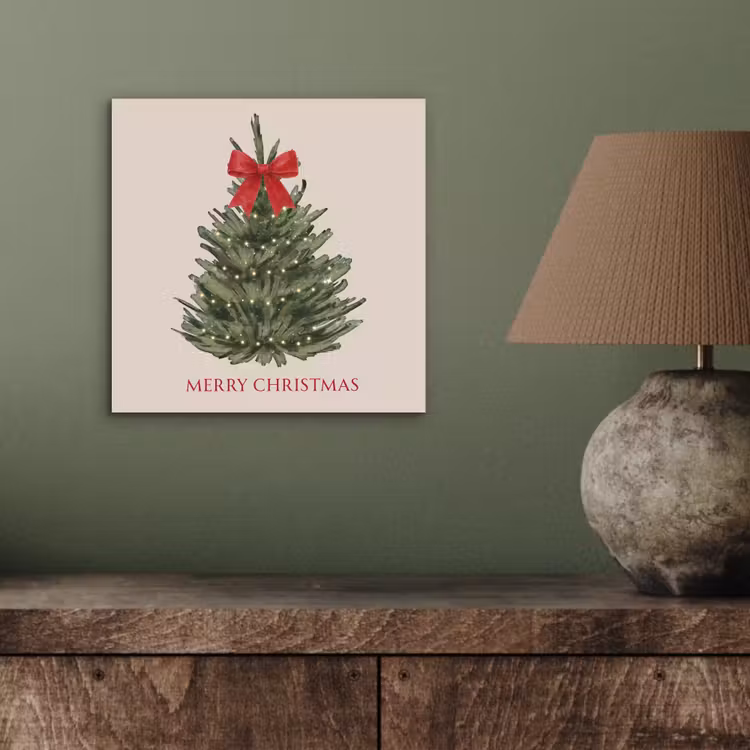 Aluminium schilderij - Tekst - Kerst - Kerstboom — 3