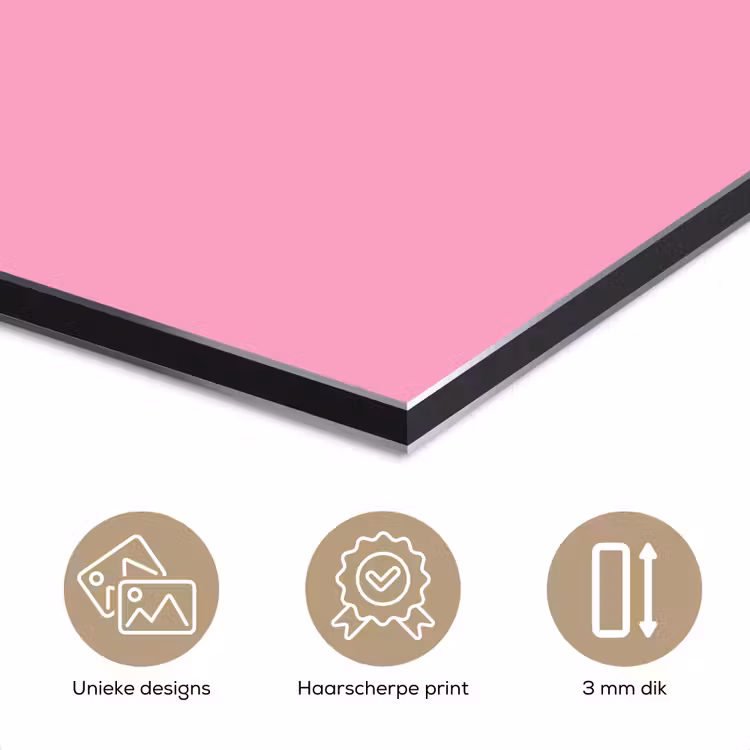Aluminium schilderij - Tekst - Kerst - Roze - Rood — 7