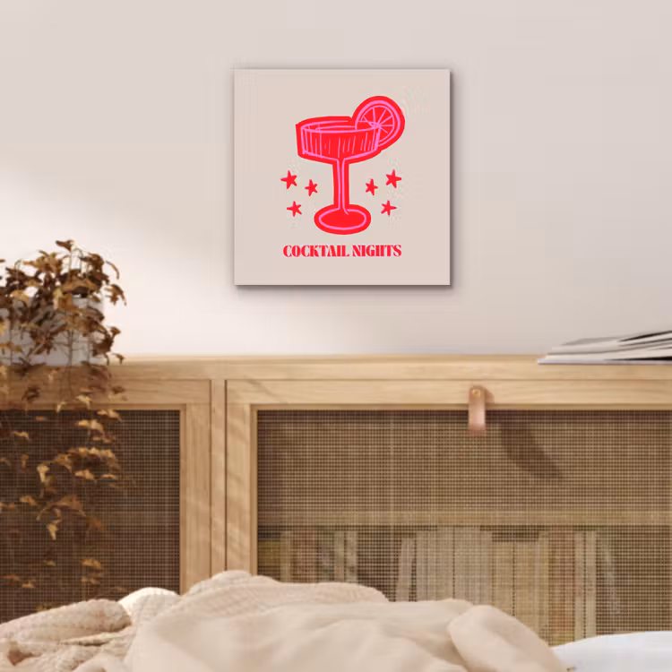 Aluminium schilderij - Cocktail - Kerst - Beige - Roze — 4