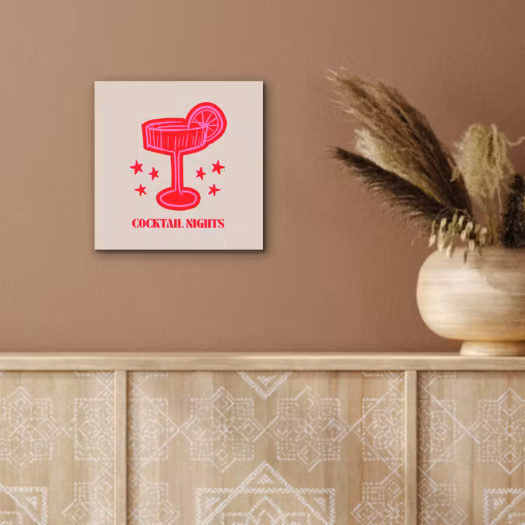 Aluminium schilderij - Cocktail - Kerst - Beige - Roze — 5
