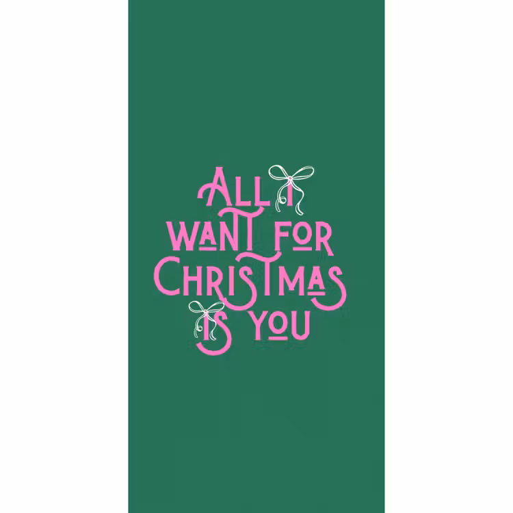 Behang - Kerst - Tekst - Roze - Groen — 2