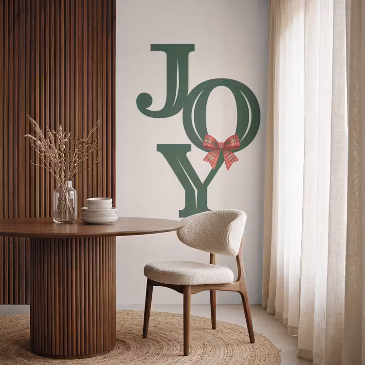 Behang - Tekst - Kerst - Groen — 4