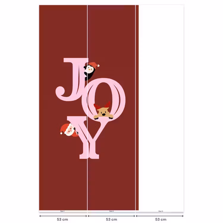 Behang - Joy - Kerst - Animatie - Rood - Roze — 6