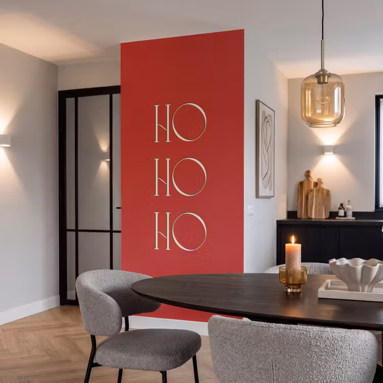 Behang - Tekst - Kerst - Modern - Rood — 5