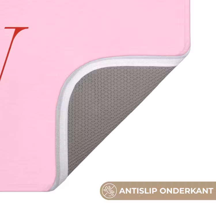 Badmat - Kerst - Tekst - Rood - Roze — 3