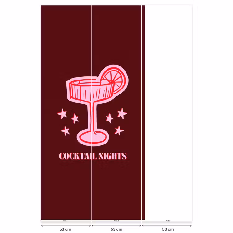 Behang - Cocktail - Kerst - Burgundy - Roze — 6