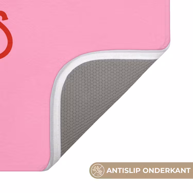 Badmat - Tekst - Kerst - Roze - Rood — 3