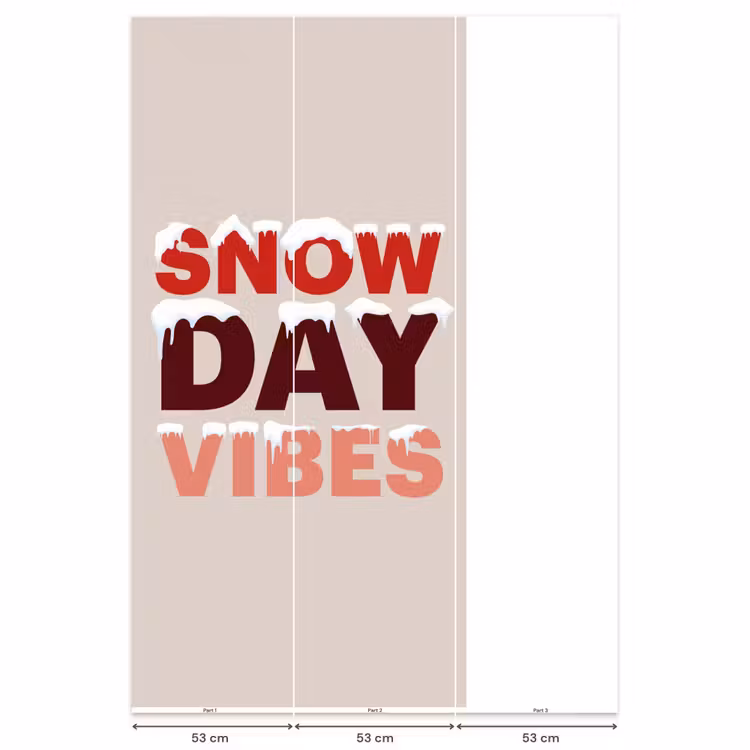 Behang - Sneeuw - Kerst - Tekst - Rood — 6