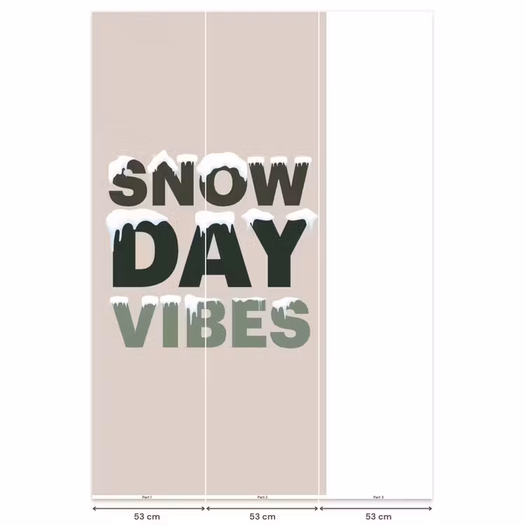 Behang - Sneeuw - Tekst - Kerst - Beige — 6