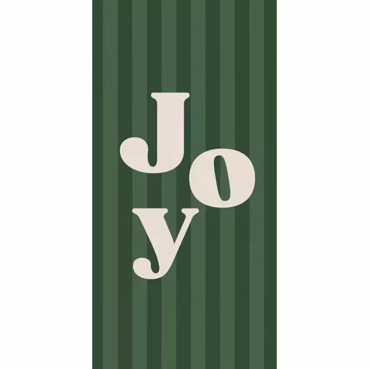 Behang - Joy - Kerst - Tekst - Groen — 2