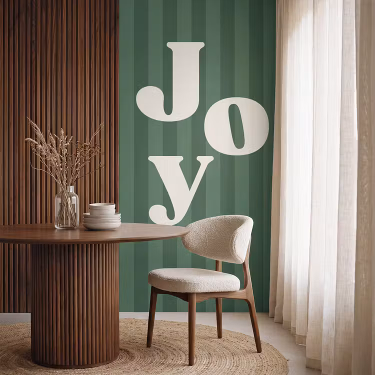 Behang - Joy - Kerst - Tekst - Groen — 4