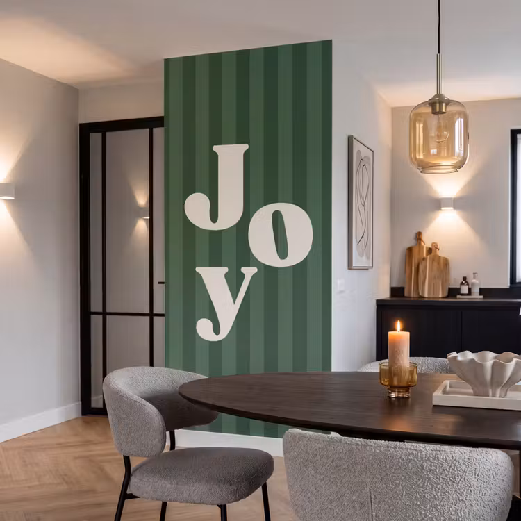 Behang - Joy - Kerst - Tekst - Groen — 5
