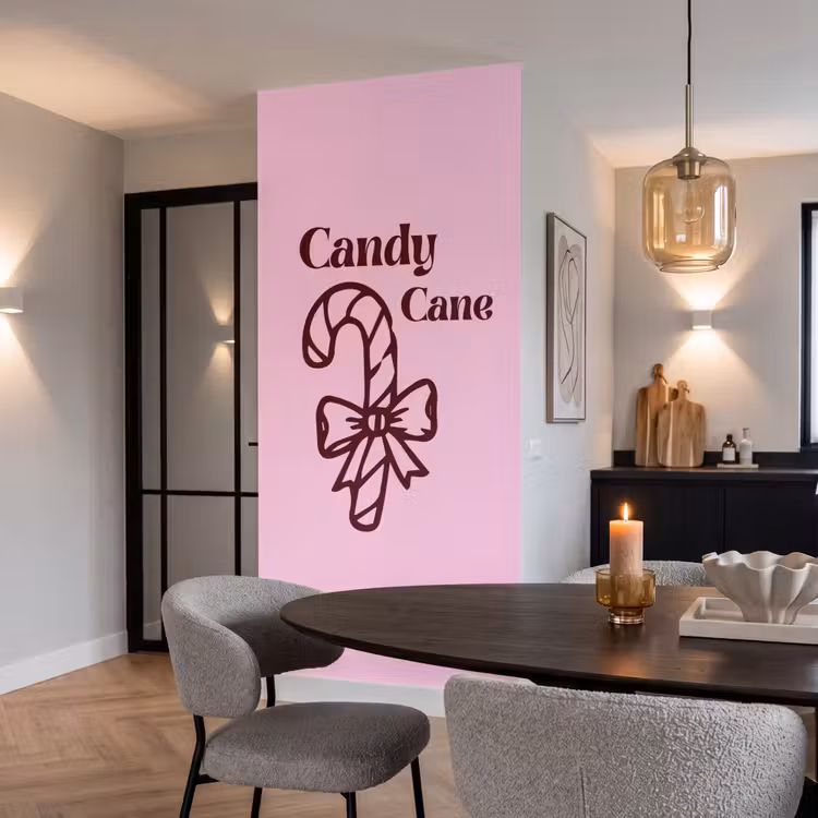 Behang - Kerst - Snoep - Tekst - Bruin - Roze — 5