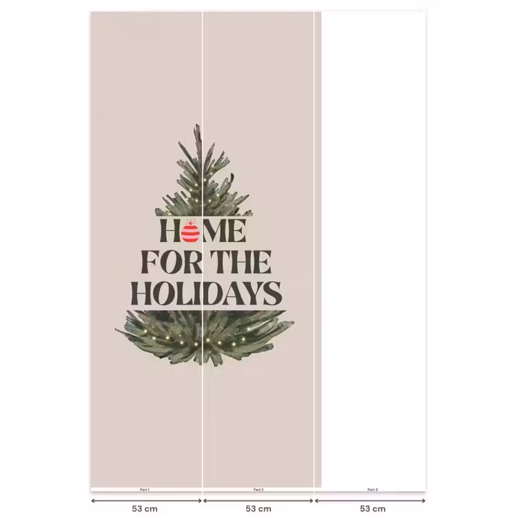 Behang - Kerst - Tekst - Kerstboom - Beige — 6