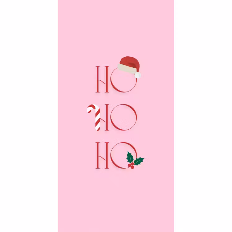 Behang - Kerst - Tekst - Roze - Illustratie — 2