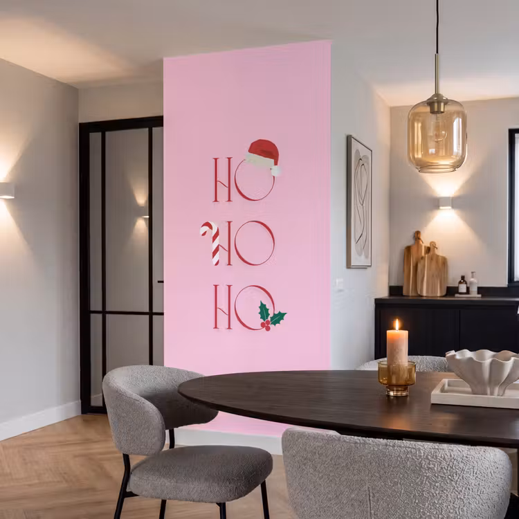 Behang - Kerst - Tekst - Roze - Illustratie — 5