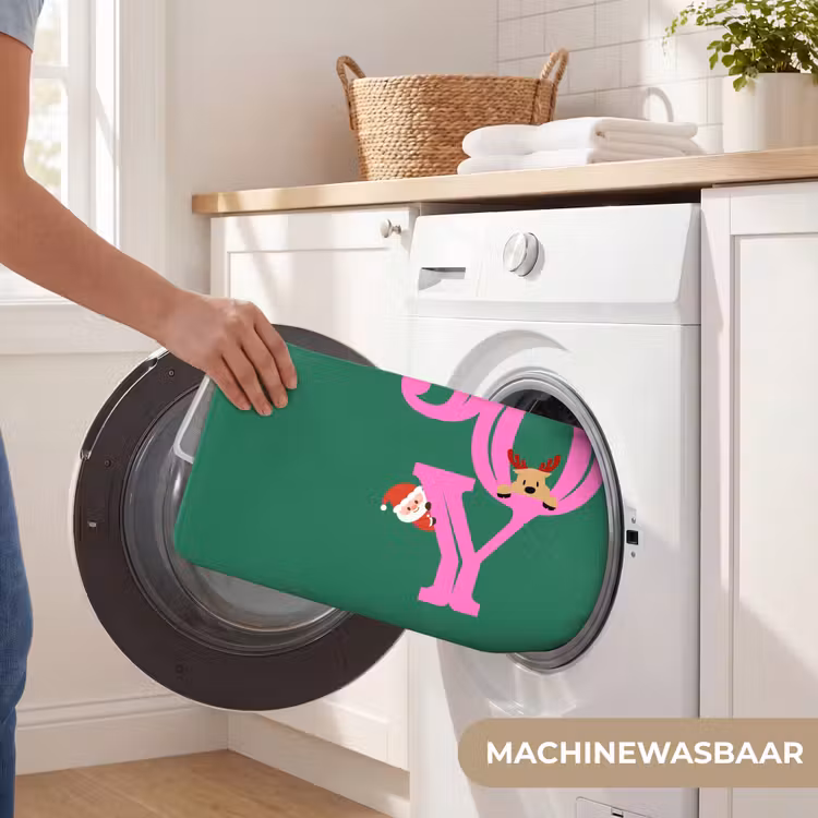 Badmat - Joy - Kerst - Animatie - Roze - Groen — 7