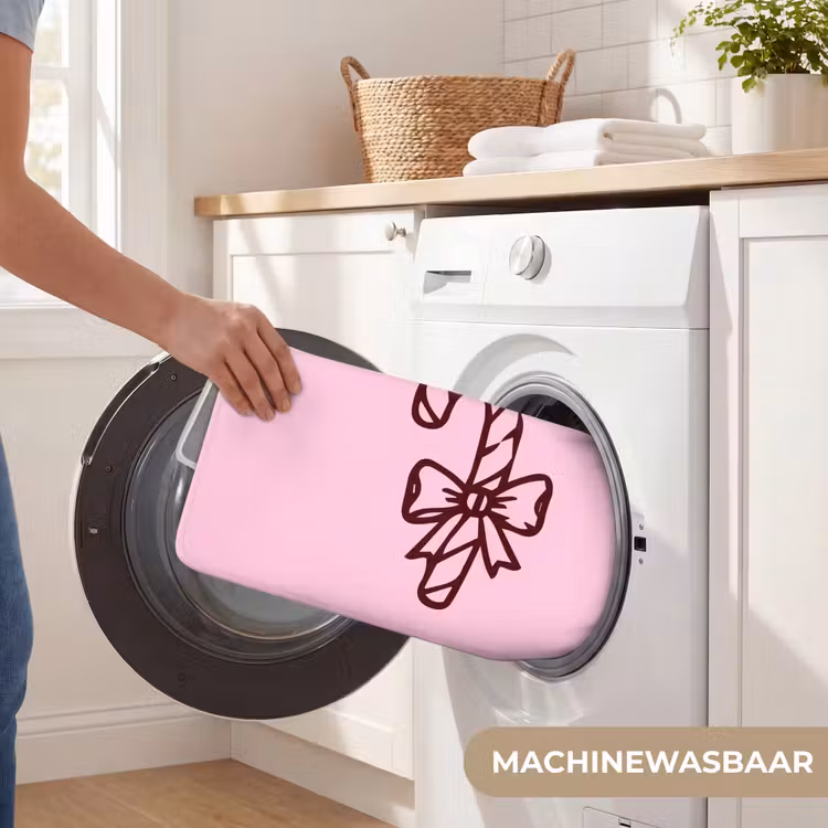 Badmat - Kerst - Snoep - Tekst - Bruin - Roze — 7