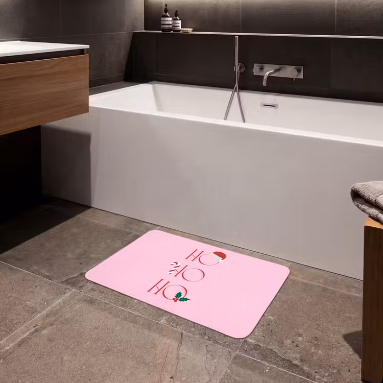 Badmat - Kerst - Tekst - Roze - Illustratie — 4