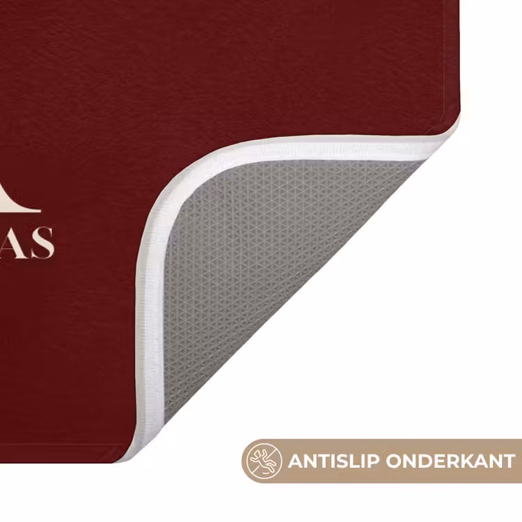 Badmat - Merry - Tekst - Donker - Rood — 3