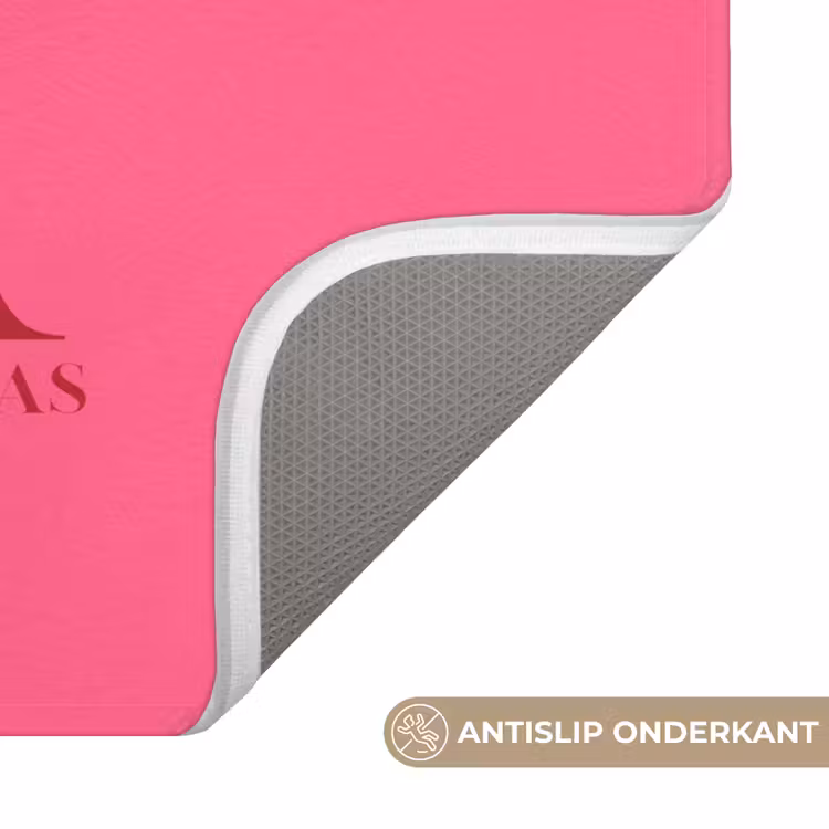 Badmat - Merry - Tekst - Kerst - Roze — 3