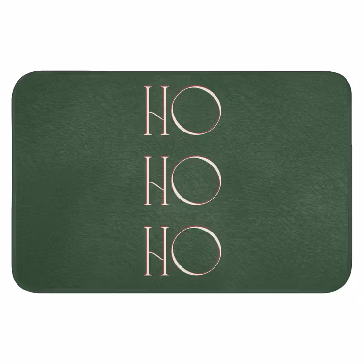 Badmat - Tekst - Kerst - Modern - Groen — 1