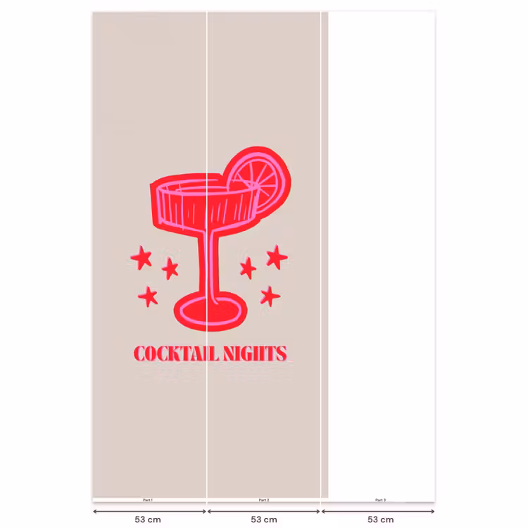 Behang - Cocktail - Kerst - Beige - Roze — 6