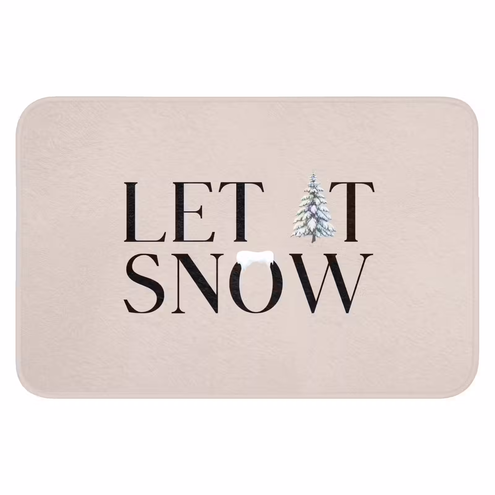 Badmat - Tekst - Kerst - Sneeuw — 1