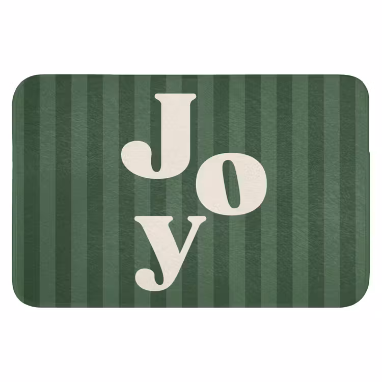 Badmat - Joy - Kerst - Tekst - Groen — 1