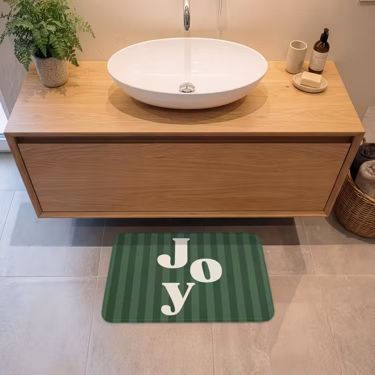 Badmat - Joy - Kerst - Tekst - Groen — 2