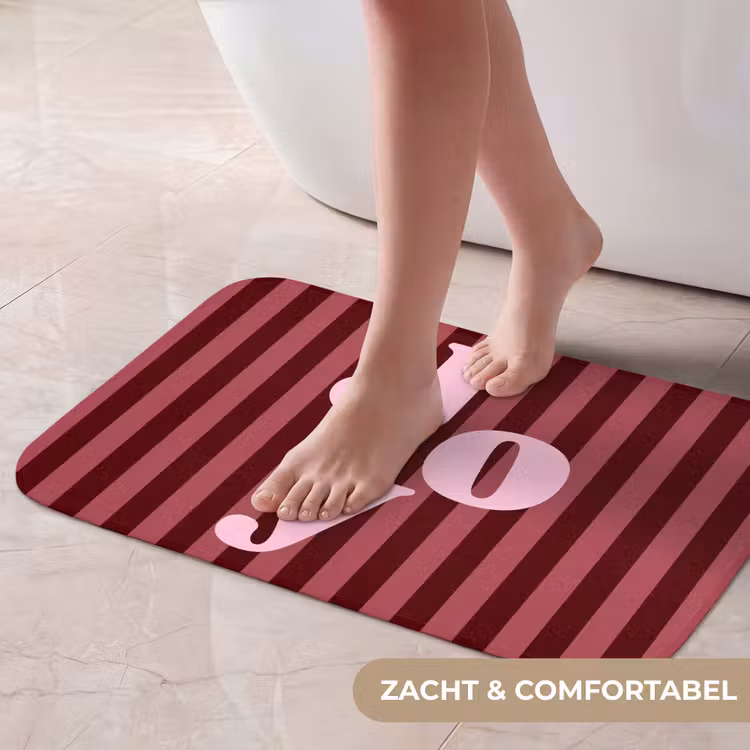 Badmat - Joy - Kerst - Tekst - Roze — 5