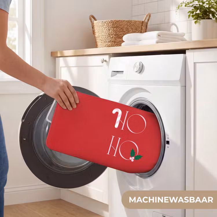 Badmat - Kerst - Tekst - illustratie - Rood — 7