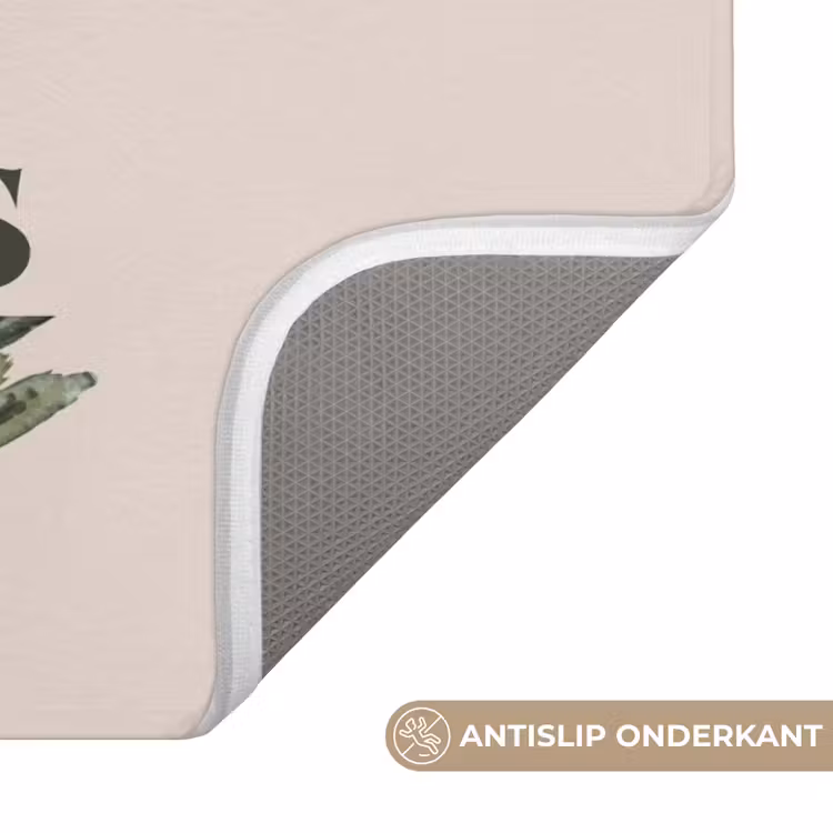 Badmat - Kerst - Tekst - Kerstboom - Beige — 3