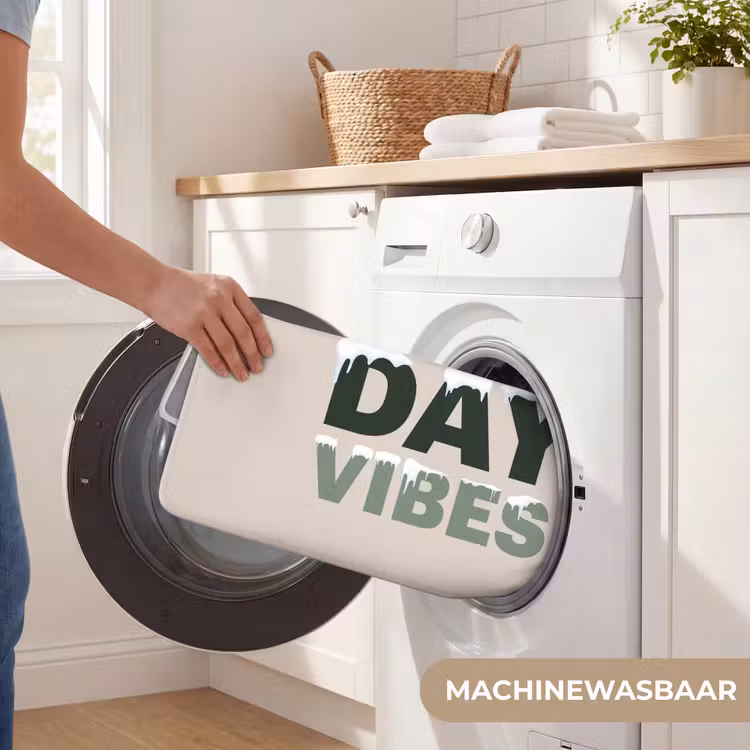 Badmat - Sneeuw - Tekst - Kerst - Beige — 7