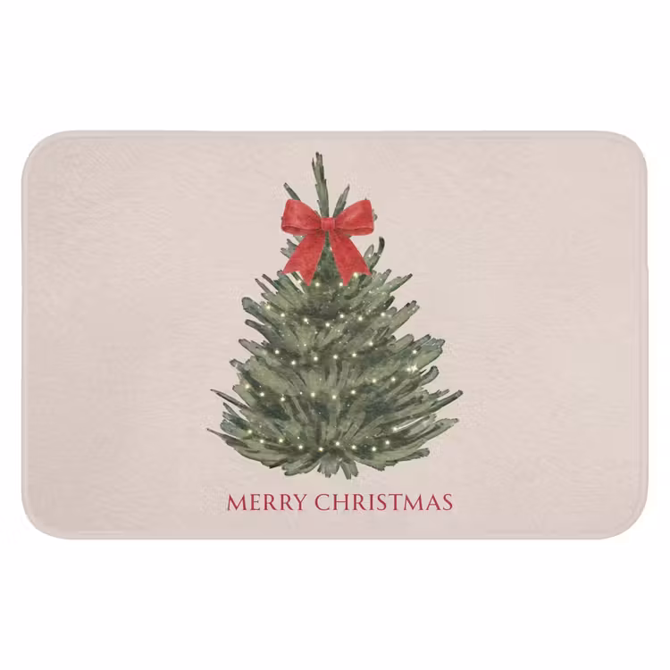 Badmat - Tekst - Kerst - Kerstboom — 1