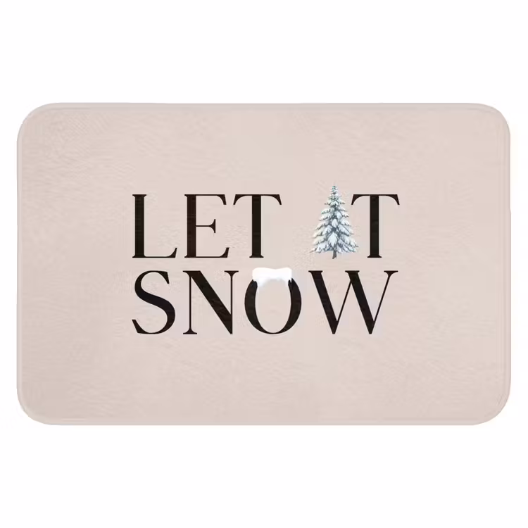Badmat - Tekst - Kerst - Sneeuw — 1