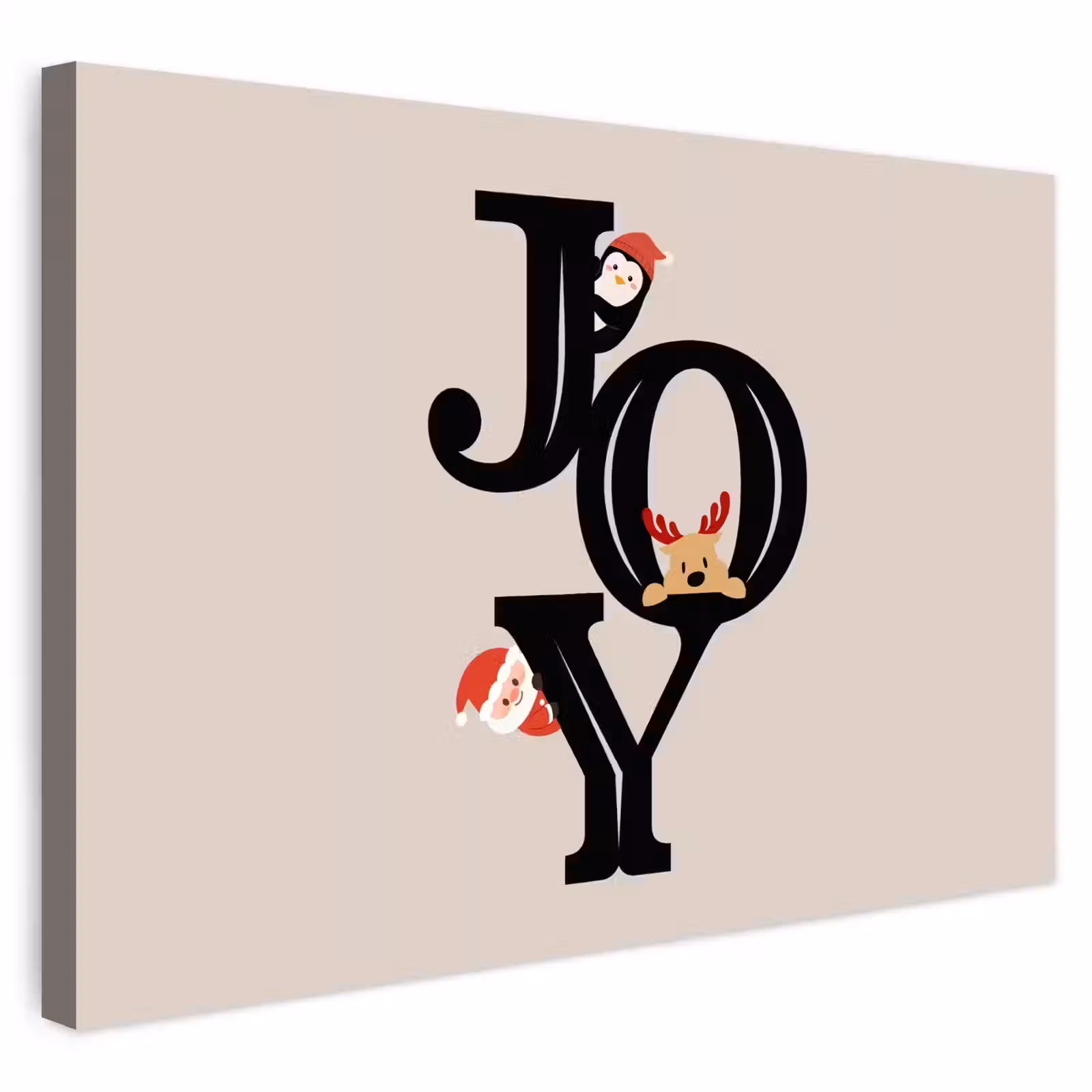 Buiten canvas - Joy - Animatie - Zwart - Kerst — 1