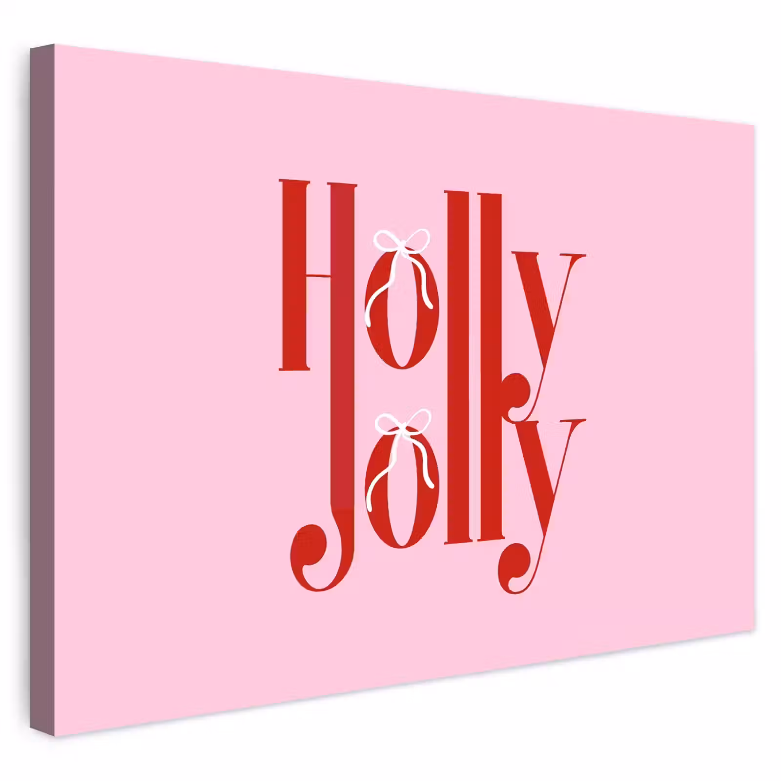 Buiten canvas - Kerst - Tekst - Rood - Roze — 1