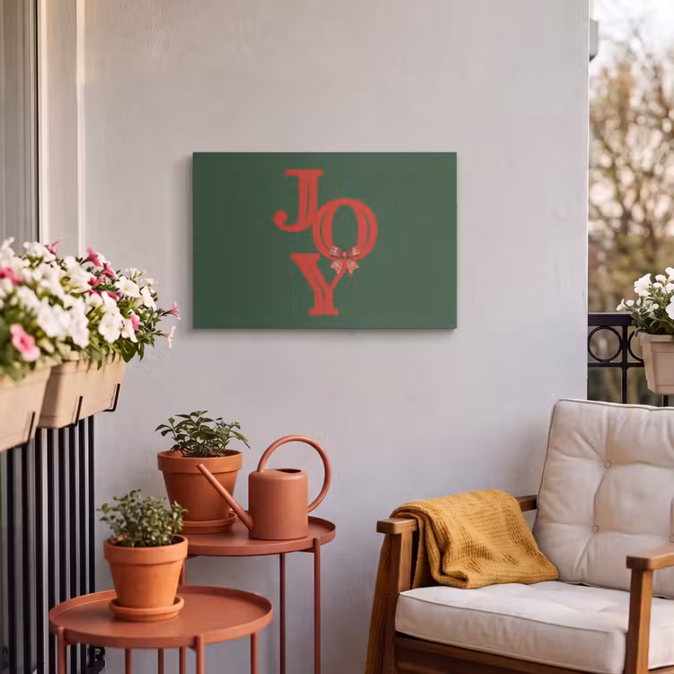 Buiten canvas - Tekst - Kerst - Rood — 3
